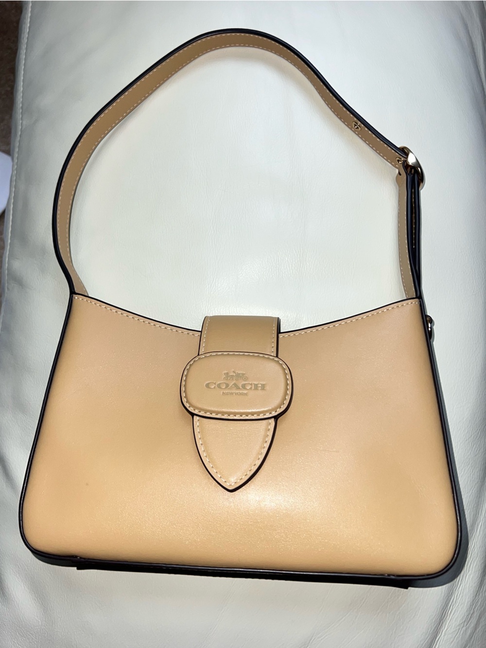 Coach Eliza Shoulder Bag with Leather Covered Closure